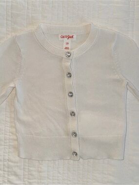Cat & Jack Cream-White Knit Cardigan for Baby Girl SZ 18 Months